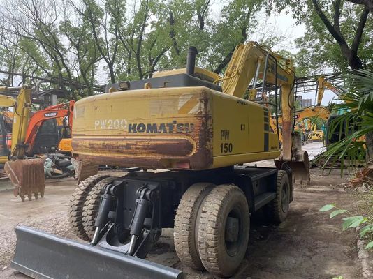 Compatto Giappone Usato Komatsu Escavatore PC150W-6 Usato Escavatore a ruote