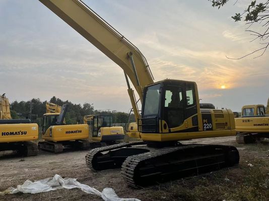 Origine giapponese Usato Komatsu Escavatore PC220-7 Crawler Con 18 metri di braccio lungo