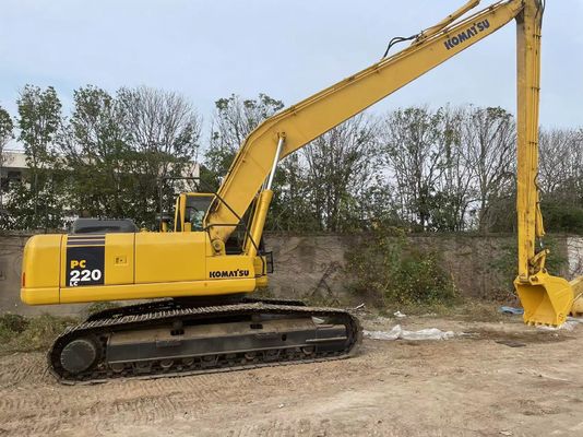 Origine giapponese Usato Komatsu Escavatore PC220-7 Crawler Con 18 metri di braccio lungo