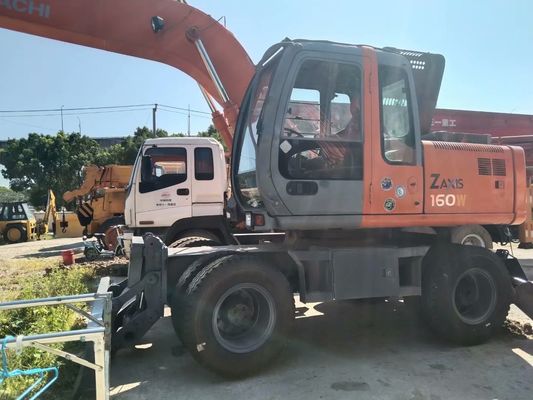 Colore originale Usato Hitachi ZX160W Escavatore a ruote In buone condizioni