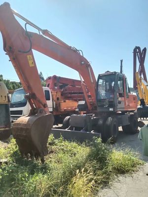 Colore originale Usato Hitachi ZX160W Escavatore a ruote In buone condizioni