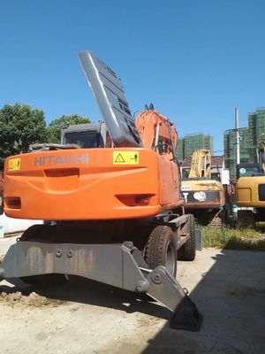 Colore originale Usato Hitachi ZX160W Escavatore a ruote In buone condizioni