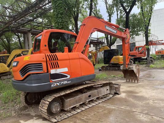 Doosan DX75-9C mini escavatore di seconda mano 2017 anno Visibilità e sicurezza