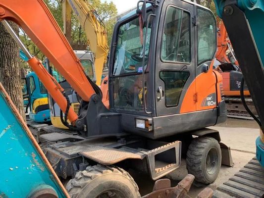 Escavatore a ruote usato Doosan DX60W In ottime condizioni/Escavatore a ruote mini usato Doosan in vendita