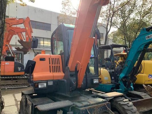 Escavatore a ruote usato Doosan DX60W In ottime condizioni/Escavatore a ruote mini usato Doosan in vendita