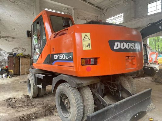Controllo intelligente Escavatore usato DH150W-7 Escavatore a ruote Doosan 2012 Anno