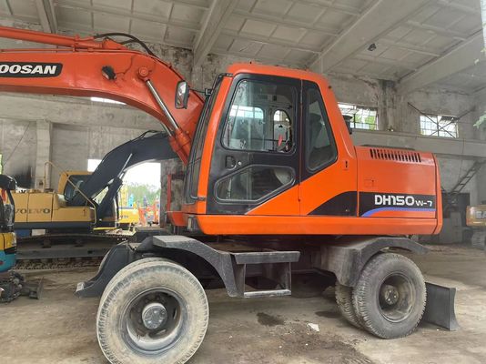 Controllo intelligente Escavatore usato DH150W-7 Escavatore a ruote Doosan 2012 Anno
