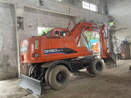 Controllo intelligente Escavatore usato DH150W-7 Escavatore a ruote Doosan 2012 Anno