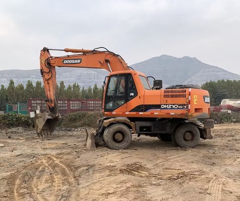 Colore originale Escavatore a ruote usato Doosan DH210W-7 In buone condizioni/Escavatore a ruote usato Doosan in vendita
