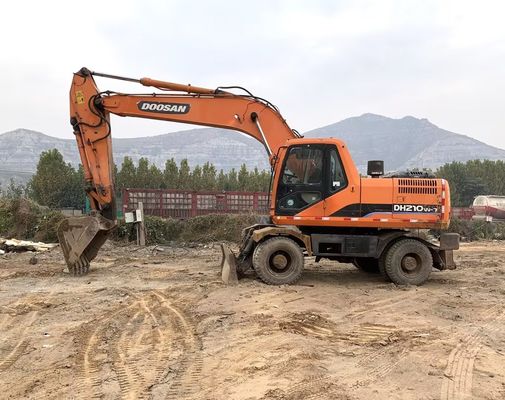 Colore originale Escavatore a ruote usato Doosan DH210W-7 In buone condizioni/Escavatore a ruote usato Doosan in vendita