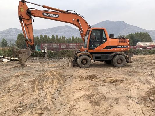 Colore originale Escavatore a ruote usato Doosan DH210W-7 In buone condizioni/Escavatore a ruote usato Doosan in vendita