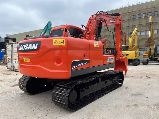 Crawler montato DX150-9C Usato Escavatore Doosan Originale Corea Versatilità