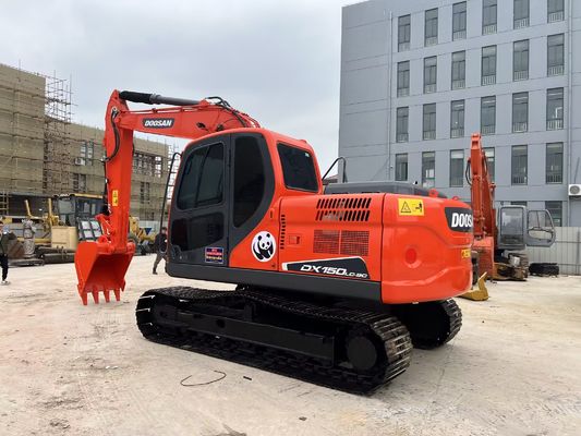 Crawler montato DX150-9C Usato Escavatore Doosan Originale Corea Versatilità