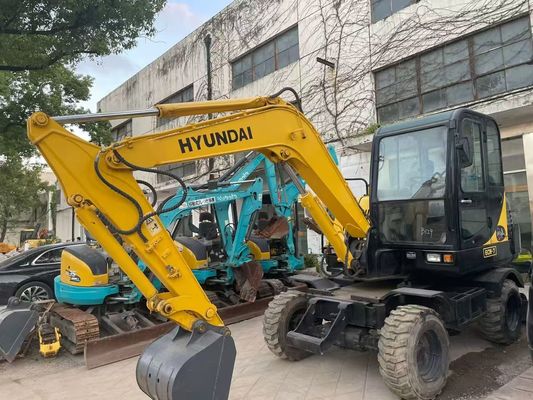 Usato R60W-7 Mini Hyundai Excavator a ruote stabile e ad alta efficienza