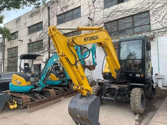 Usato R60W-7 Mini Hyundai Excavator a ruote stabile e ad alta efficienza