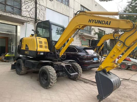 Usato R60W-7 Mini Hyundai Excavator a ruote stabile e ad alta efficienza