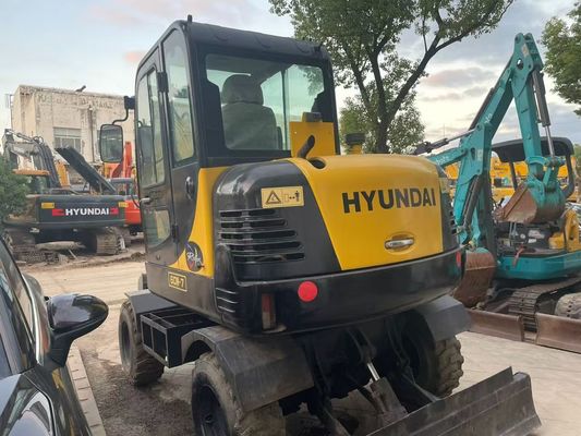 Usato R60W-7 Mini Hyundai Excavator a ruote stabile e ad alta efficienza