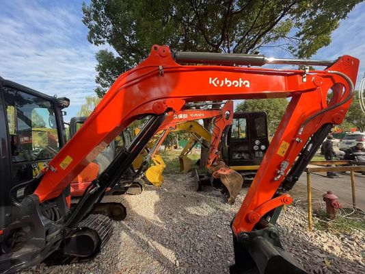 Dipinto colore utilizzato Kubota KX163-5 Mini Crawler escavatore in ottime condizioni/Kubota escavatore con motore EPA e braccio oscillante