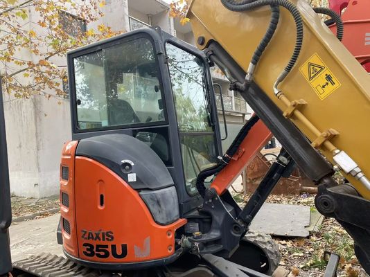 Originale giapponese mini escavatore usato Hitachi ZX35U-5N in ottime condizioni/mini escavatore giapponese usato con braccio oscillante e motore EPA